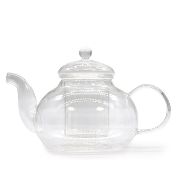 Large Round Pearl Glass Infuser Teapot - Image 2