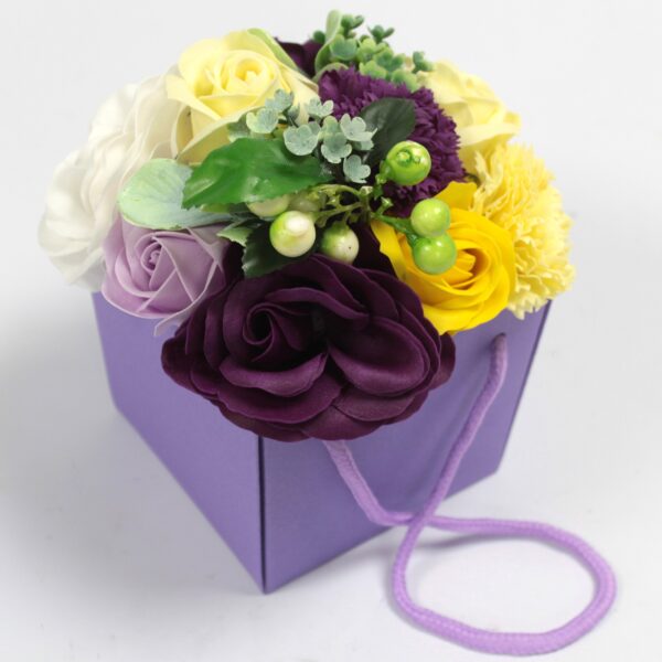 Purple Flower Garden Soap Flower Bouquet - Image 2