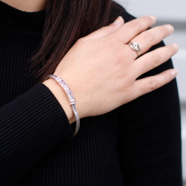Unisex Single Chain Silver & Gold Bracelet - Image 4