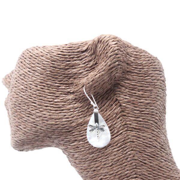 Dragonflies Shell & Silver Earrings - Image 2