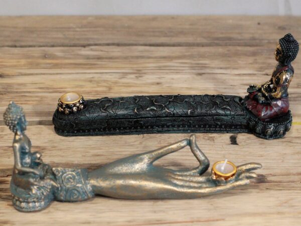 Antique Buddha Incense Burner & Box - Image 6