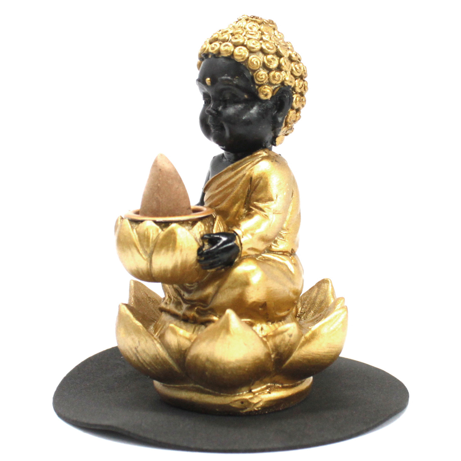 Resin Buddha and Lotus Backflow Incense Burner - Image 2