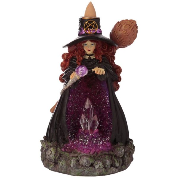 LED Witch Backflow Incense Burner