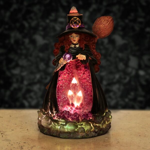 LED Witch Backflow Incense Burner - Image 3