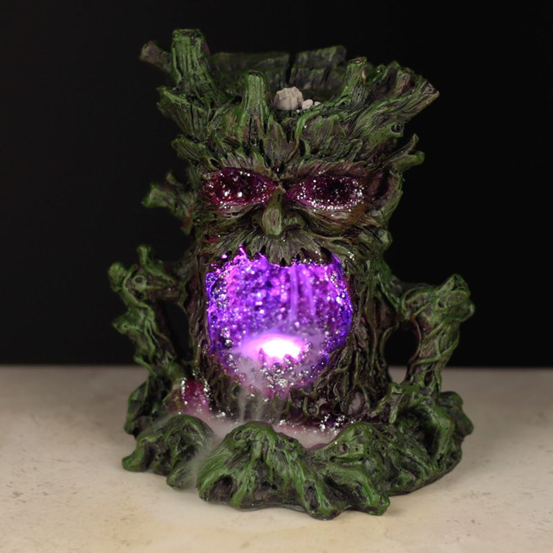 LED Crystal Green Man Backflow Incense Burner - Image 3