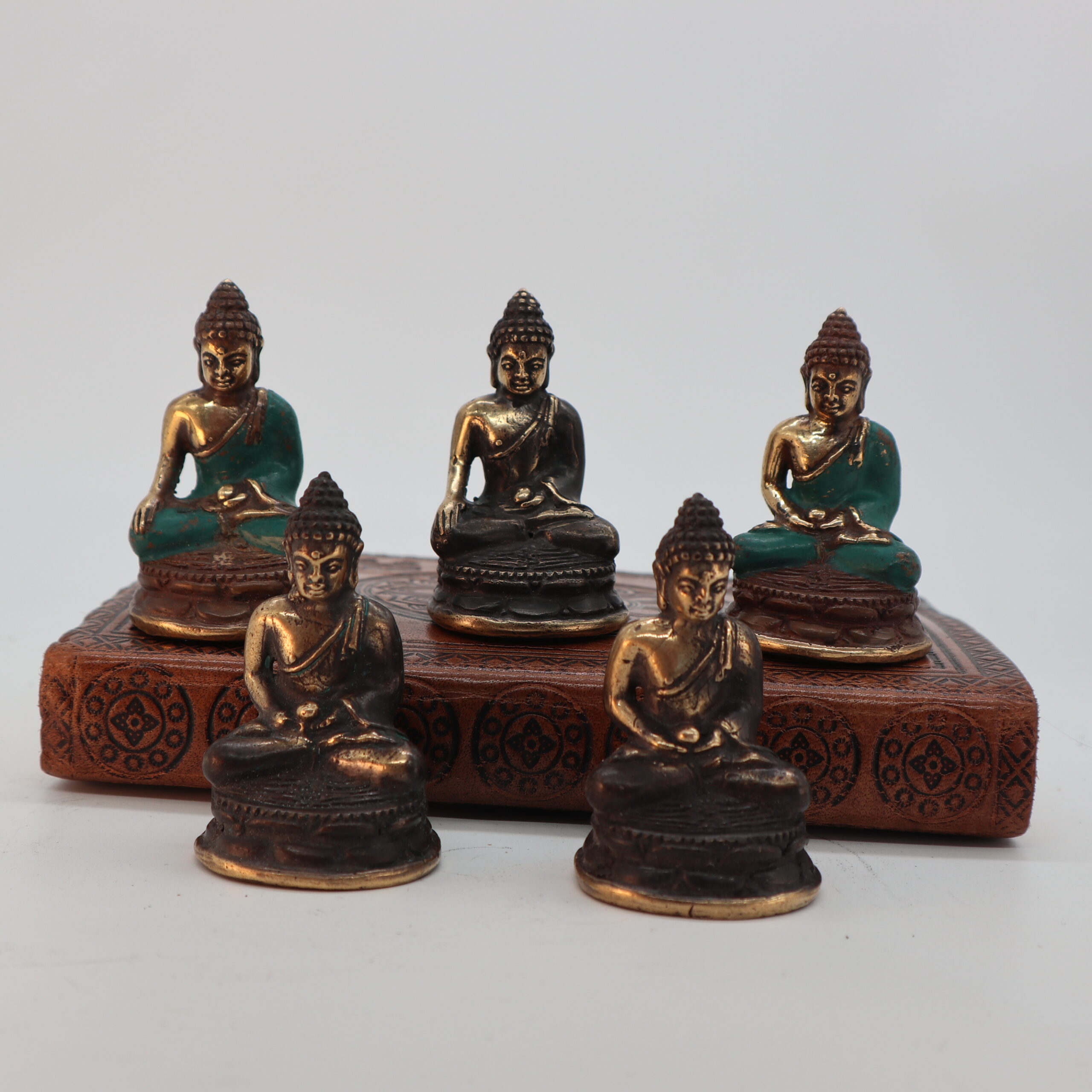 Mini Meditating Sitting Brass Buddha - Image 3