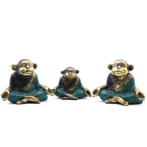 Set of 3 Yoga Brass Monkeys