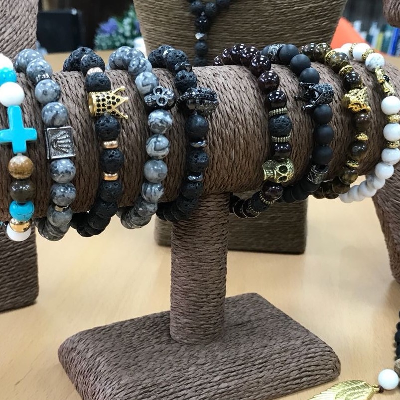 3 Pack Boho Bling Gemstones Bracelets