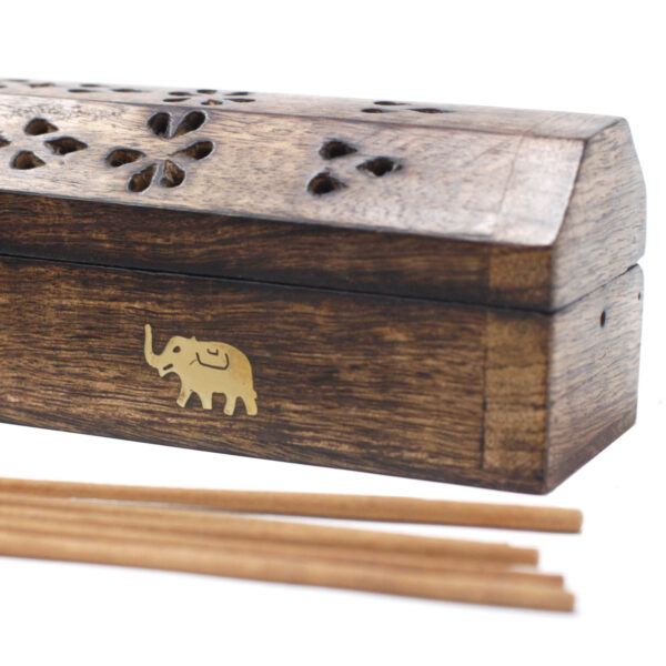 Natural Mango Wood Smoke Box - Image 3