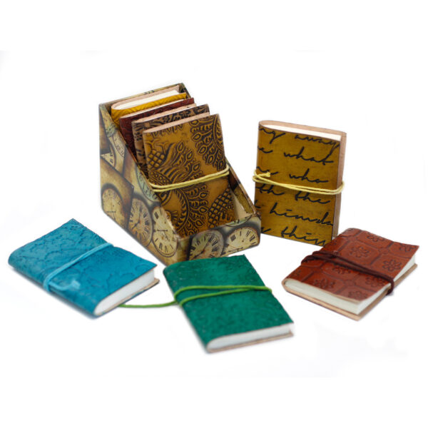 Mini Assorted Leather Notebook - Image 3
