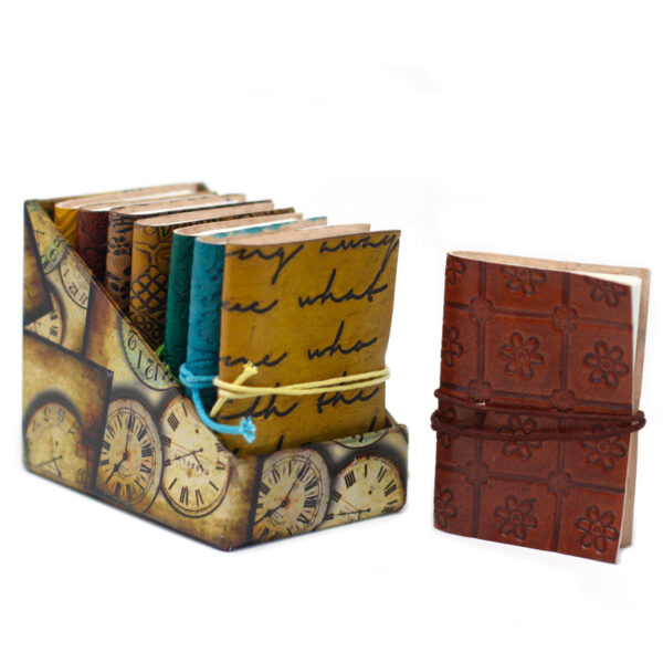 Mini Assorted Leather Notebook - Image 4