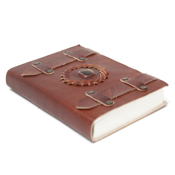 Tiger-eye with Belts Leather Notebook
