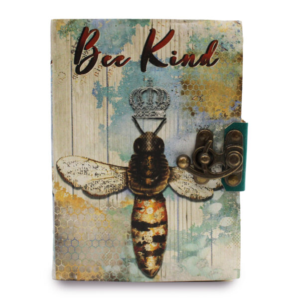 "Bee Kind" Deckle-edge Leather Notebook