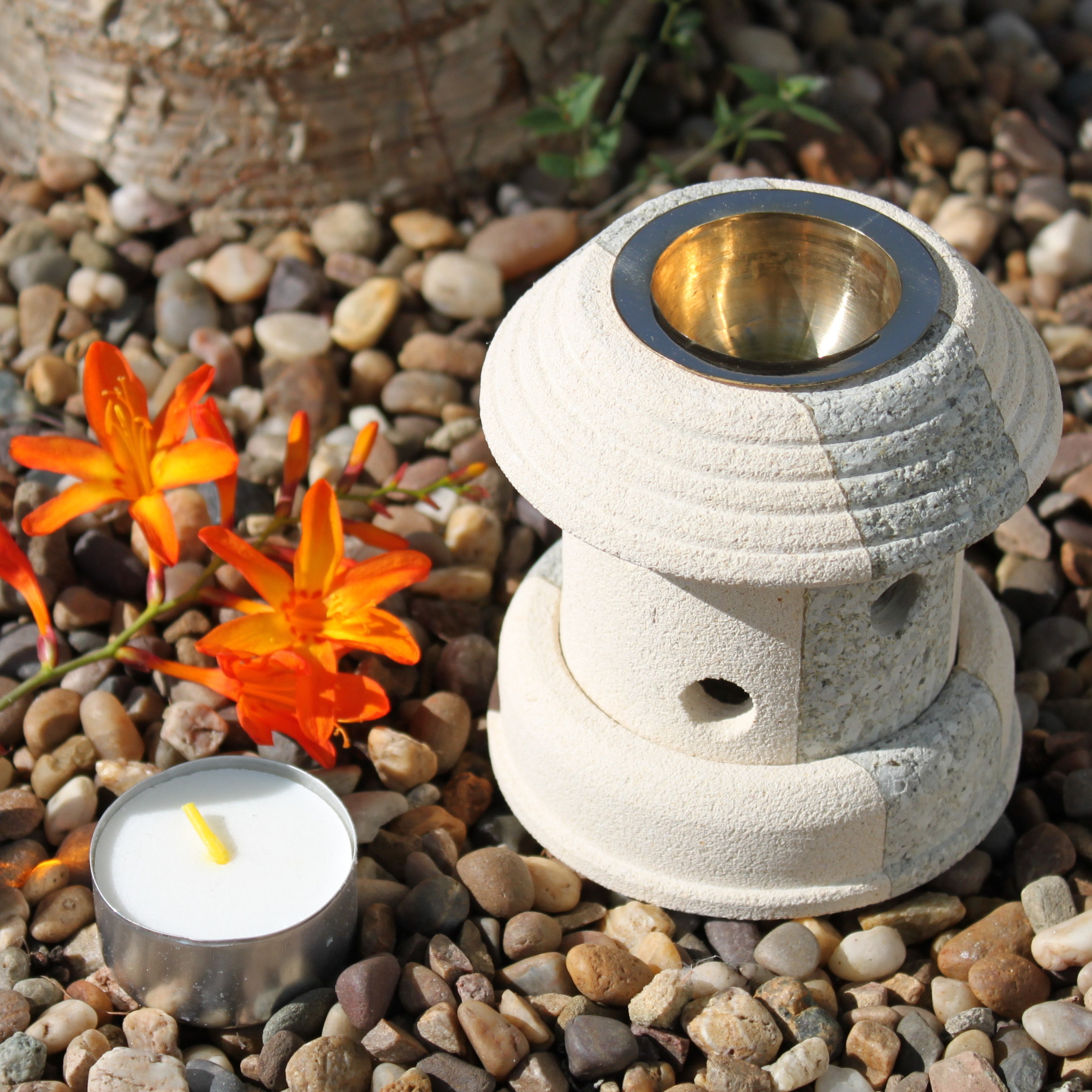Combo Lantern Sandstone Oil Burner - Image 2