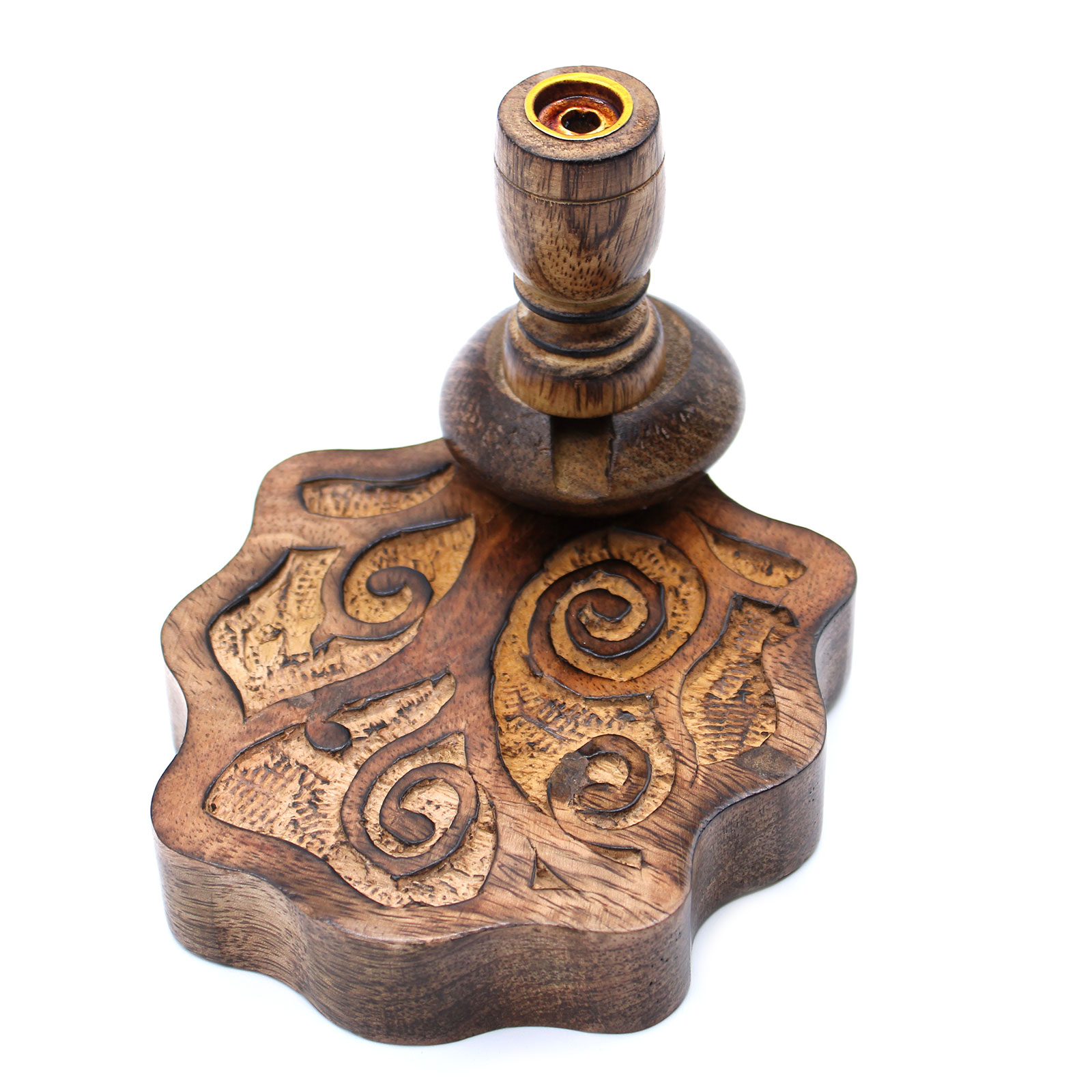 Tree of Life Mango Wood Backflow Incense Burners - Image 2