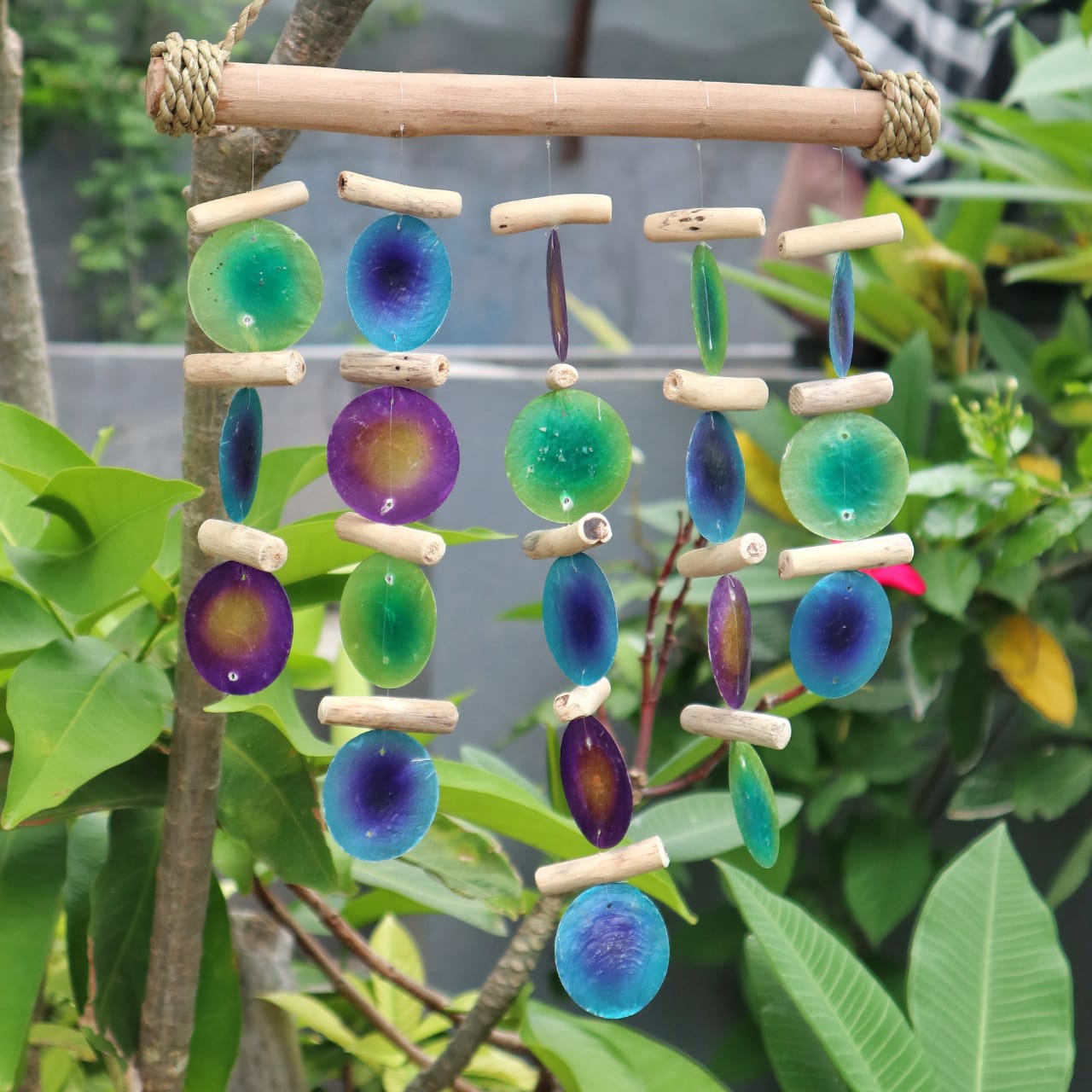 Green & Purple Driftwood Chime - Image 2