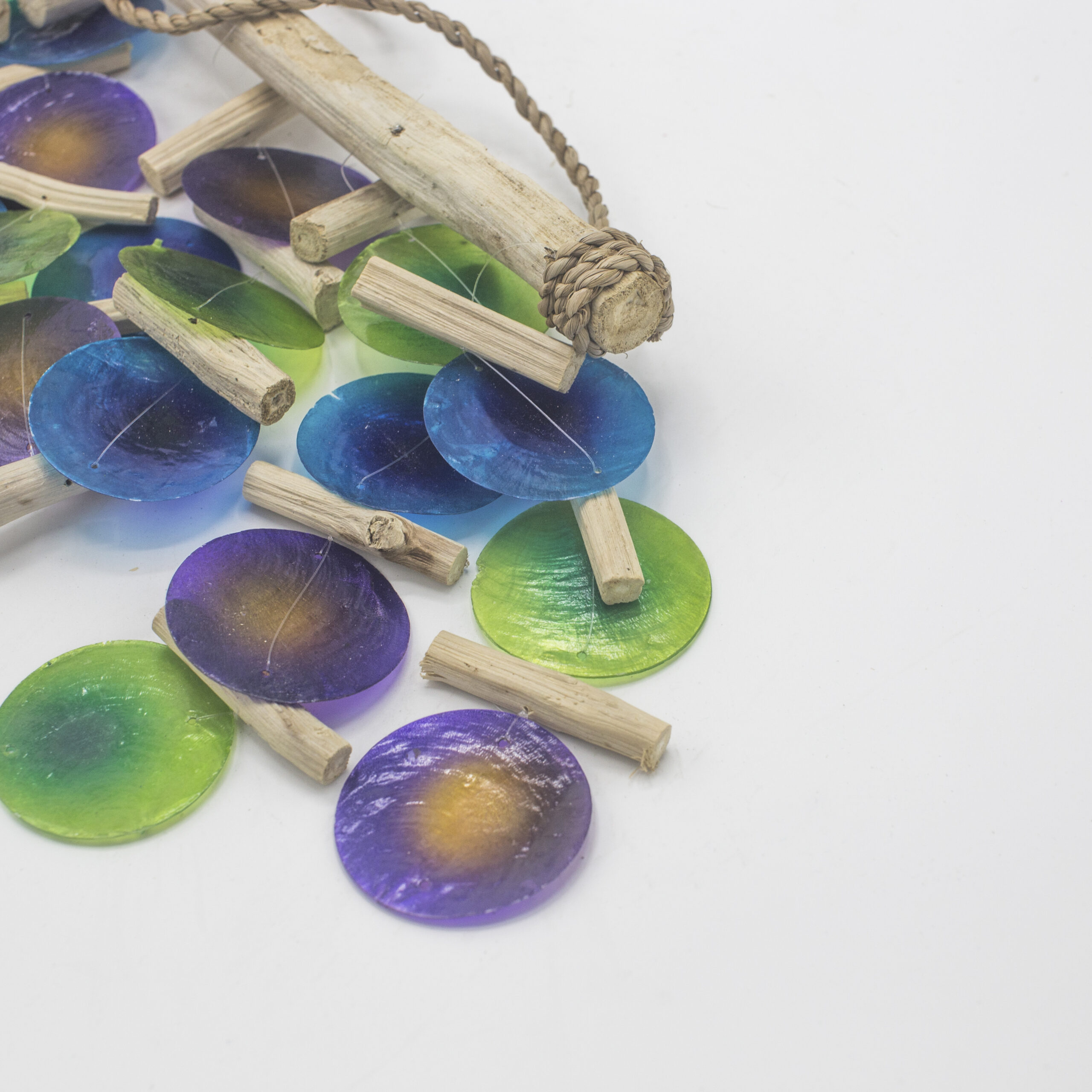 Green & Purple Driftwood Chime - Image 4