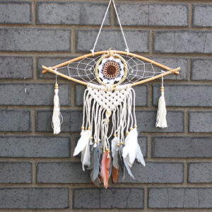 Small Macramé Evil Eye Protection Dream Catcher