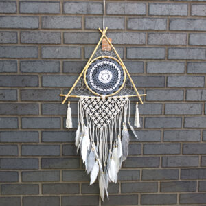 Large Macramé Pyramid Protection Dream Catcher