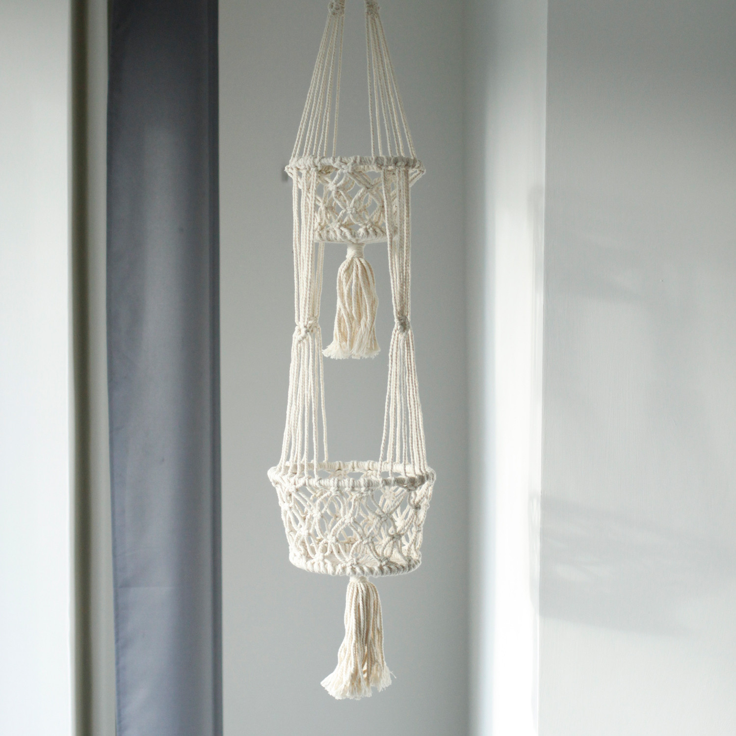 Double Macramé Pot Holder