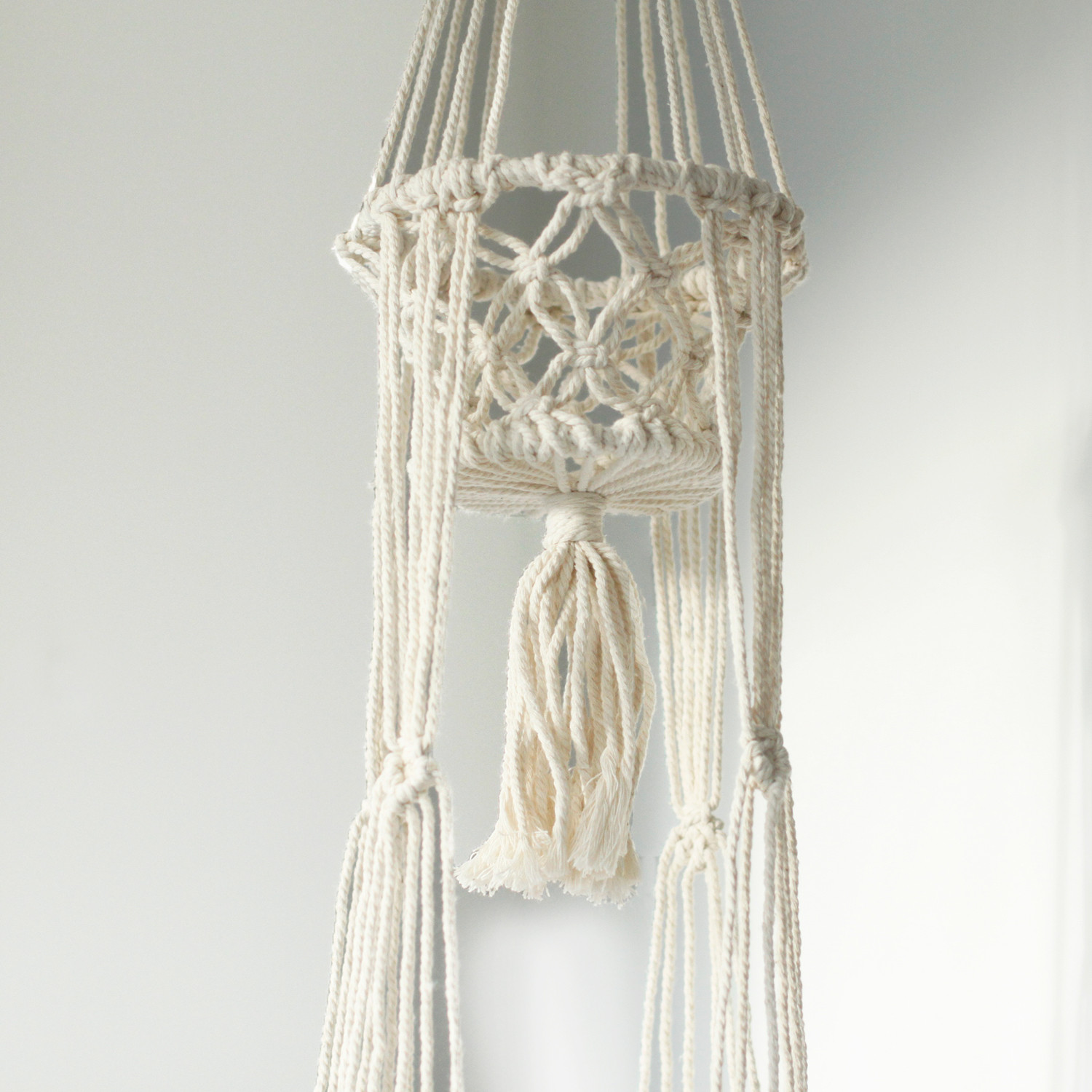 Double Macramé Pot Holder - Image 2