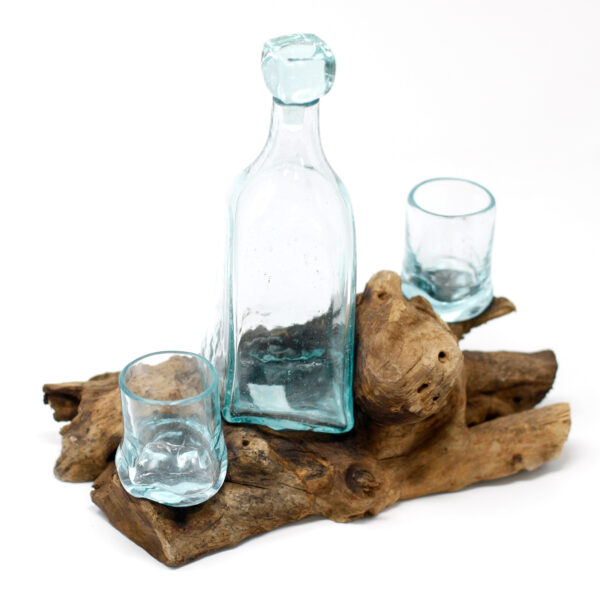 Glass Whisky Set on Wood