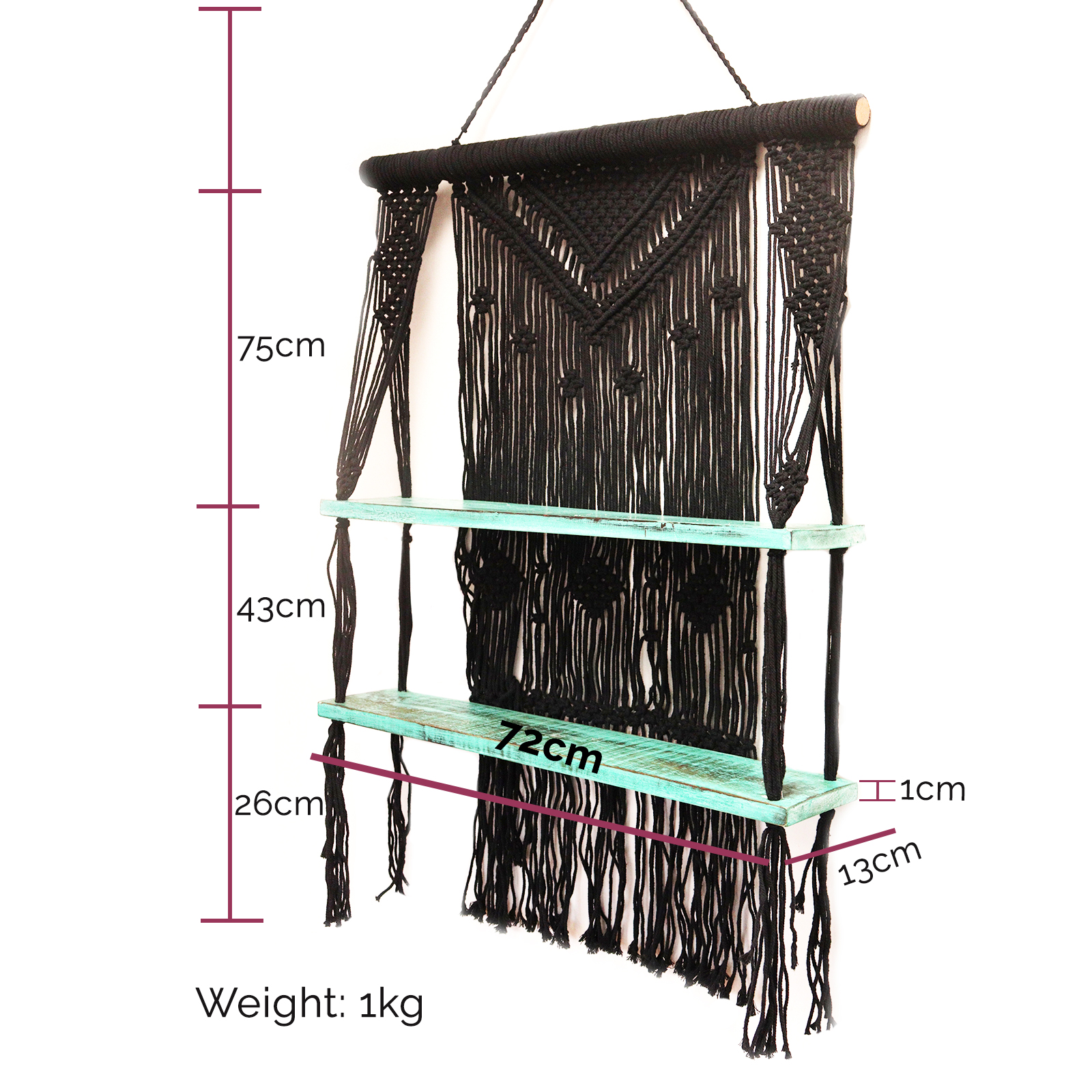Macramé Hanging Shelves - Image 12