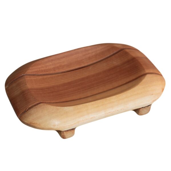 Oval in Rectangle Mahogany Soap Dish