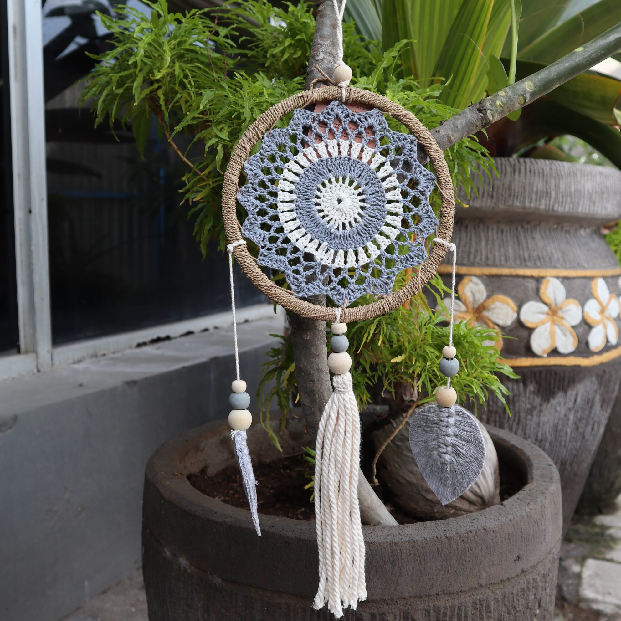 Medium Grey Elemental Spirits Dream Catcher - Image 3