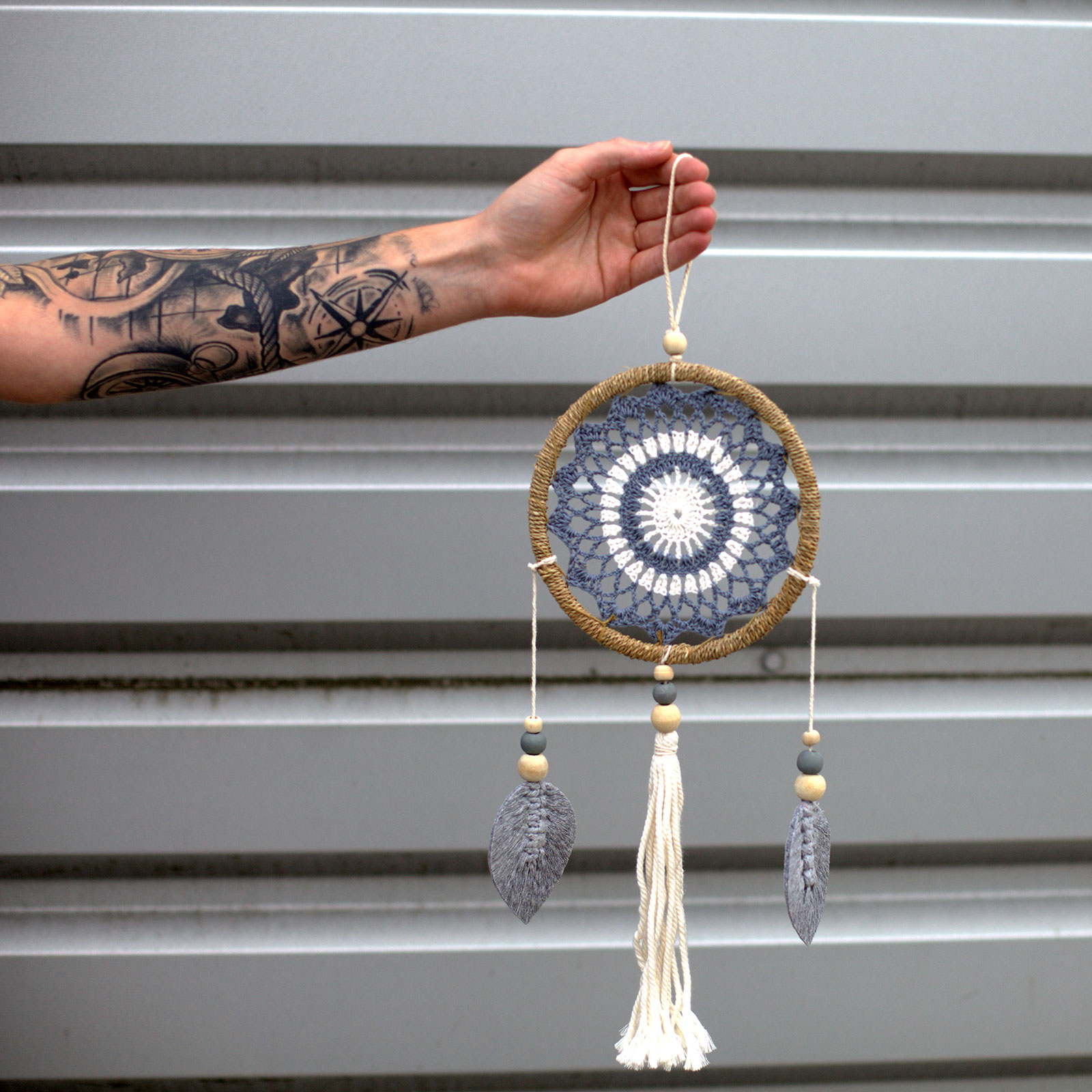 Medium Grey Elemental Spirits Dream Catcher - Image 5