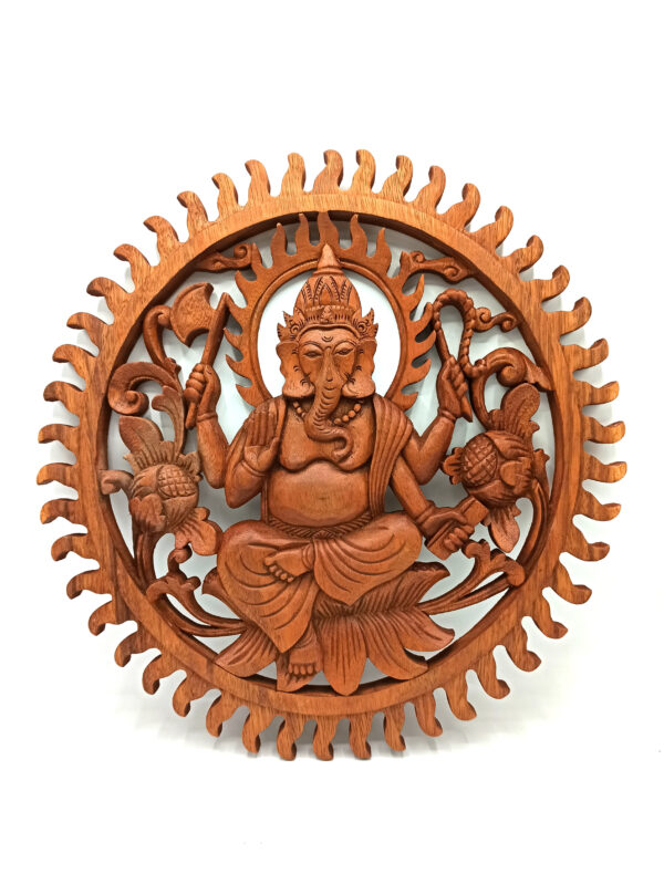 Ganesh Wooden Panel