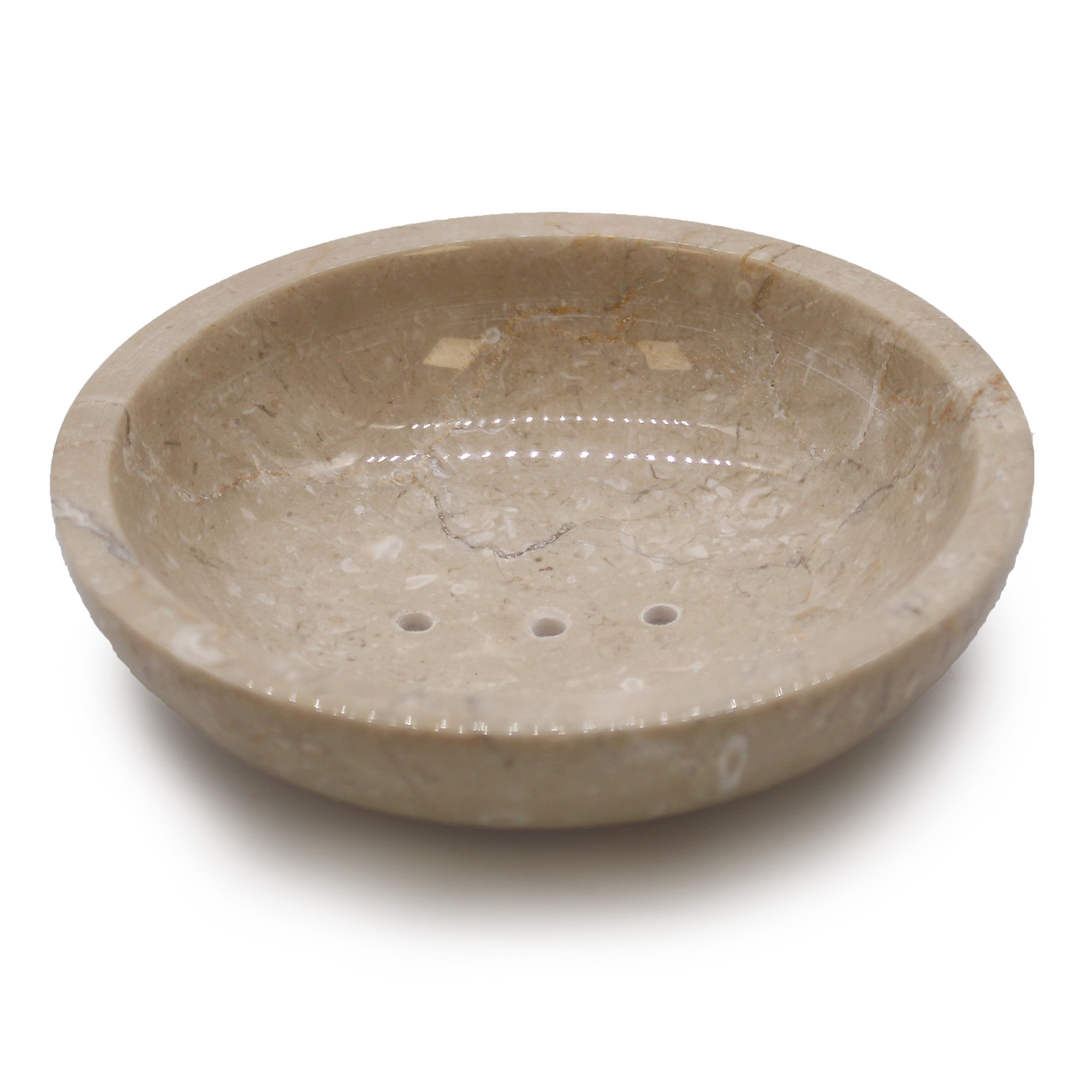 Round Honey Marble Rounded Soap Dish - Image 4