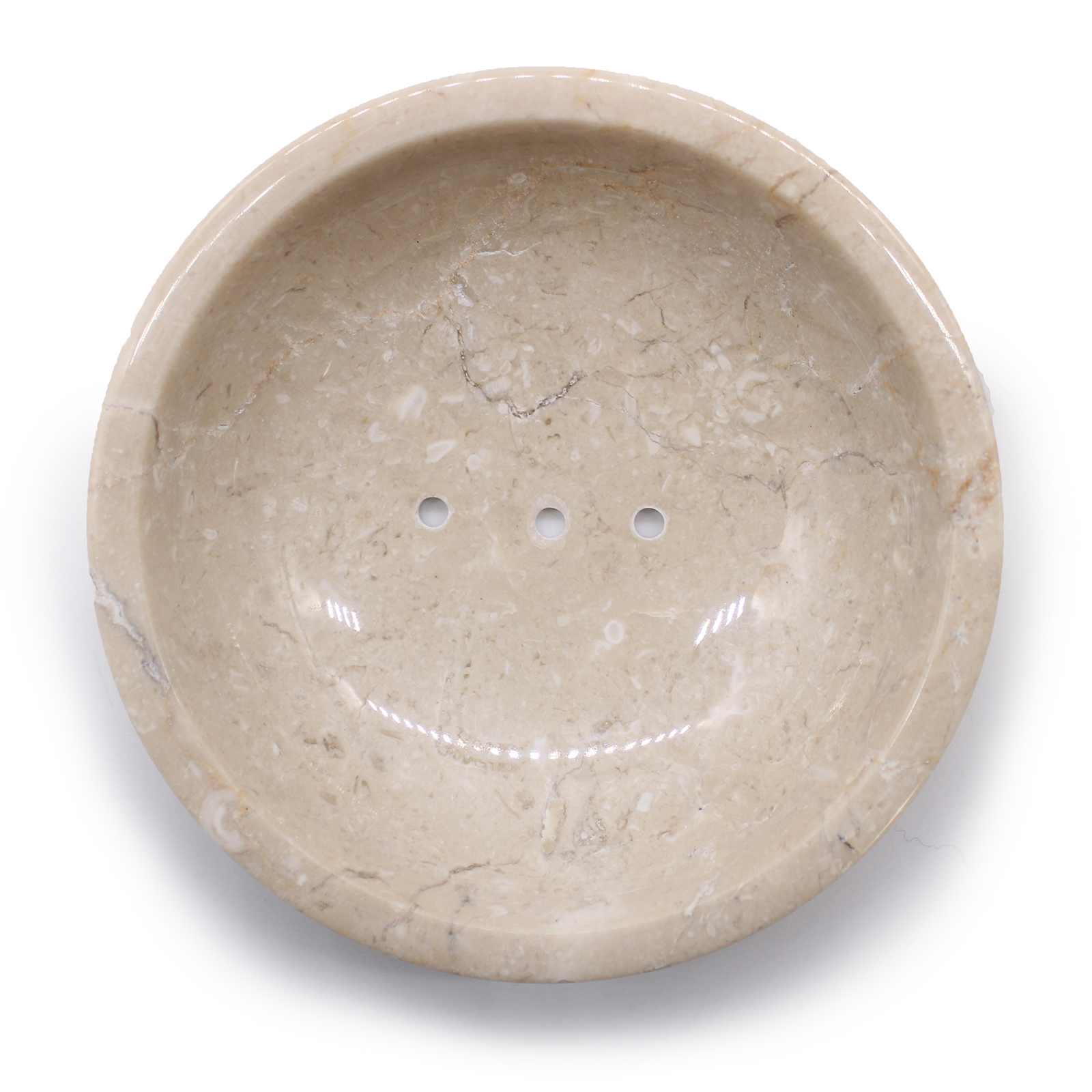 Round Honey Marble Rounded Soap Dish - Image 5