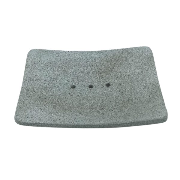 Square Shaped Zeolite Stone Soap Dish - Image 3