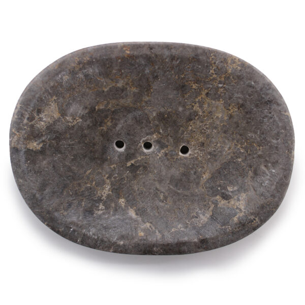 Classic Oval Grey Marble Soap Dish - Image 5