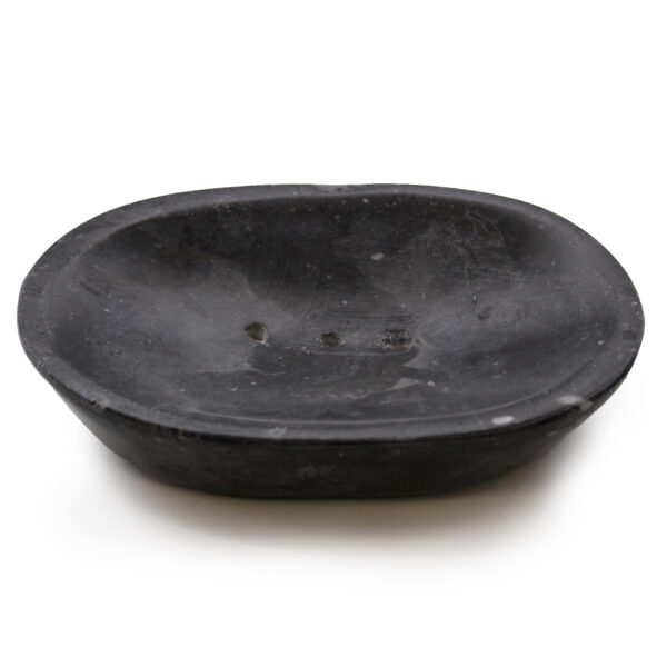 Classic Oval Black Marble Soap Dish - Image 4