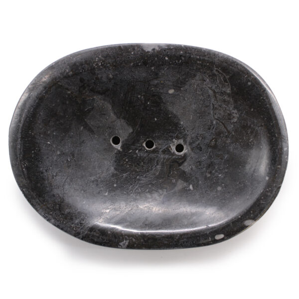 Classic Oval Black Marble Soap Dish - Image 5