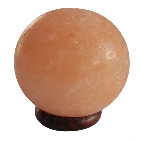 Ball Salt Lamp With Wooden Base