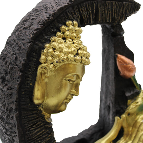 Golden Buddha & Lotus Water Fountain - Image 2