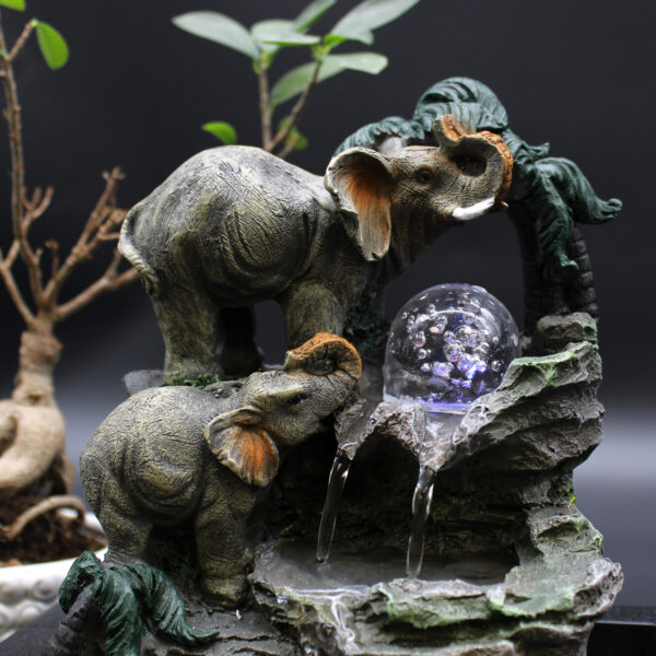 Elephant Family Water Fountain - Image 3