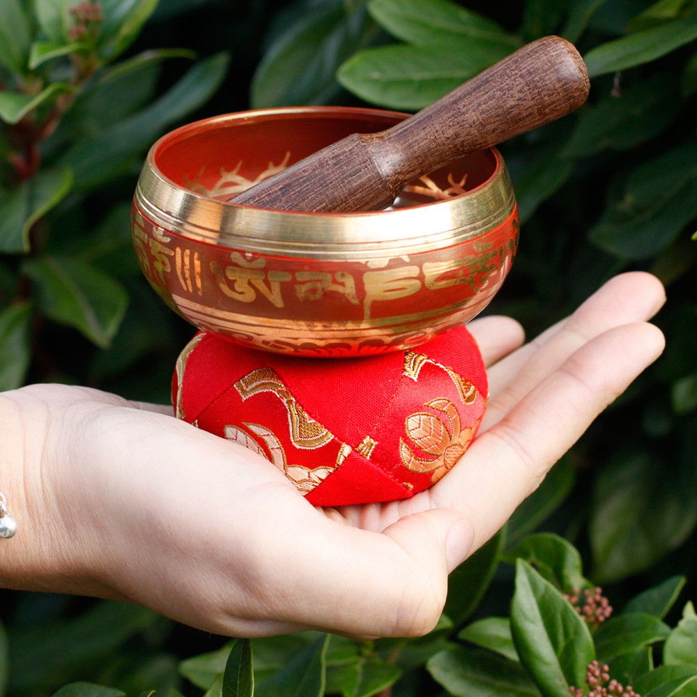 Mini Singing Bowl Gift Set - Red - Image 5