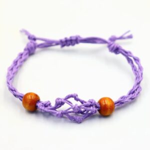 Gemstone Bracelet Cord - Purple