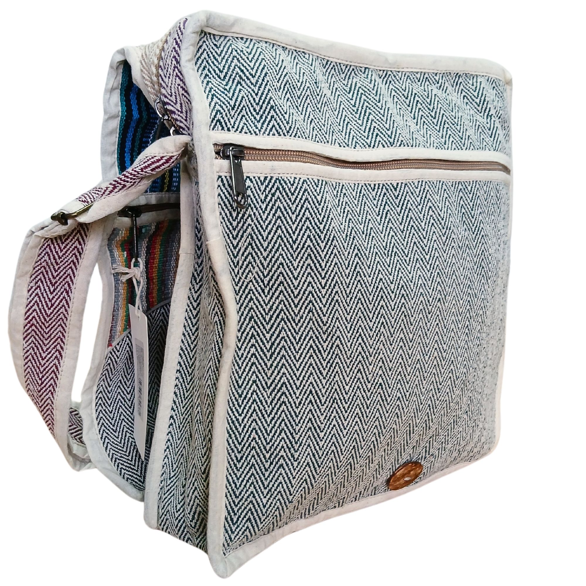 Hemp Laptop Messenger Bag - Curves - Image 4