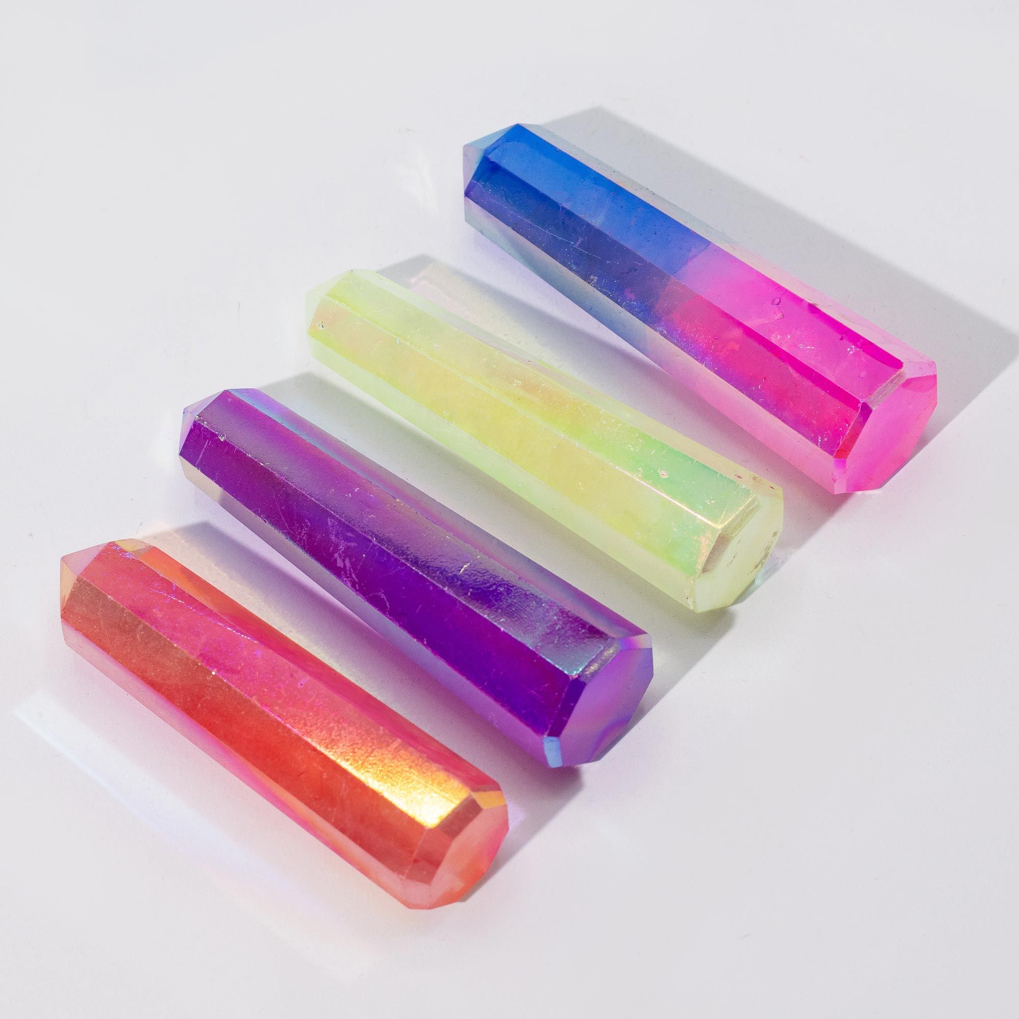 Gemstone Obelisk Point approx 9cm - Aurura Crystal Quartz - Purple - Image 2