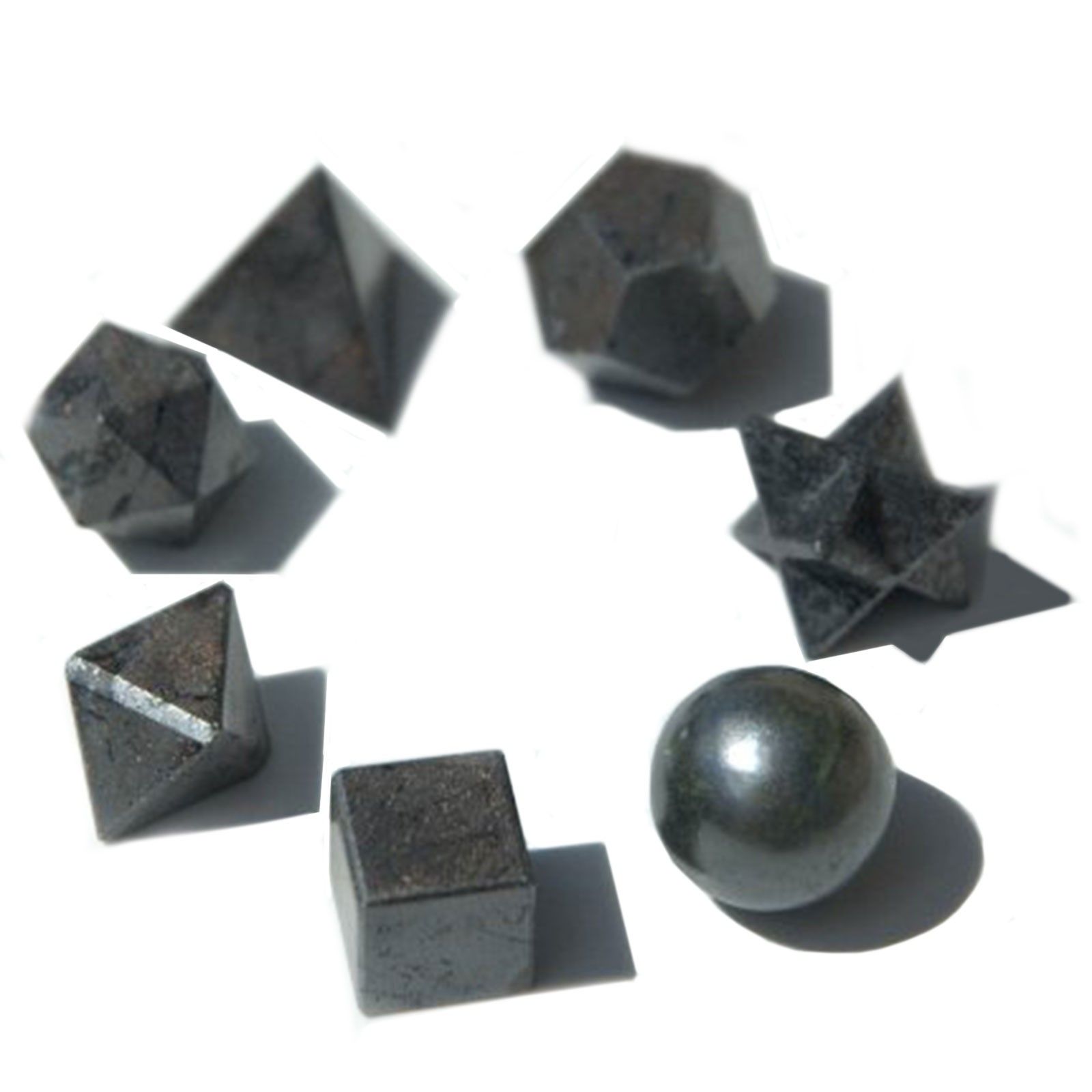 Geometric Seven Piece Black Agate Set - Image 2
