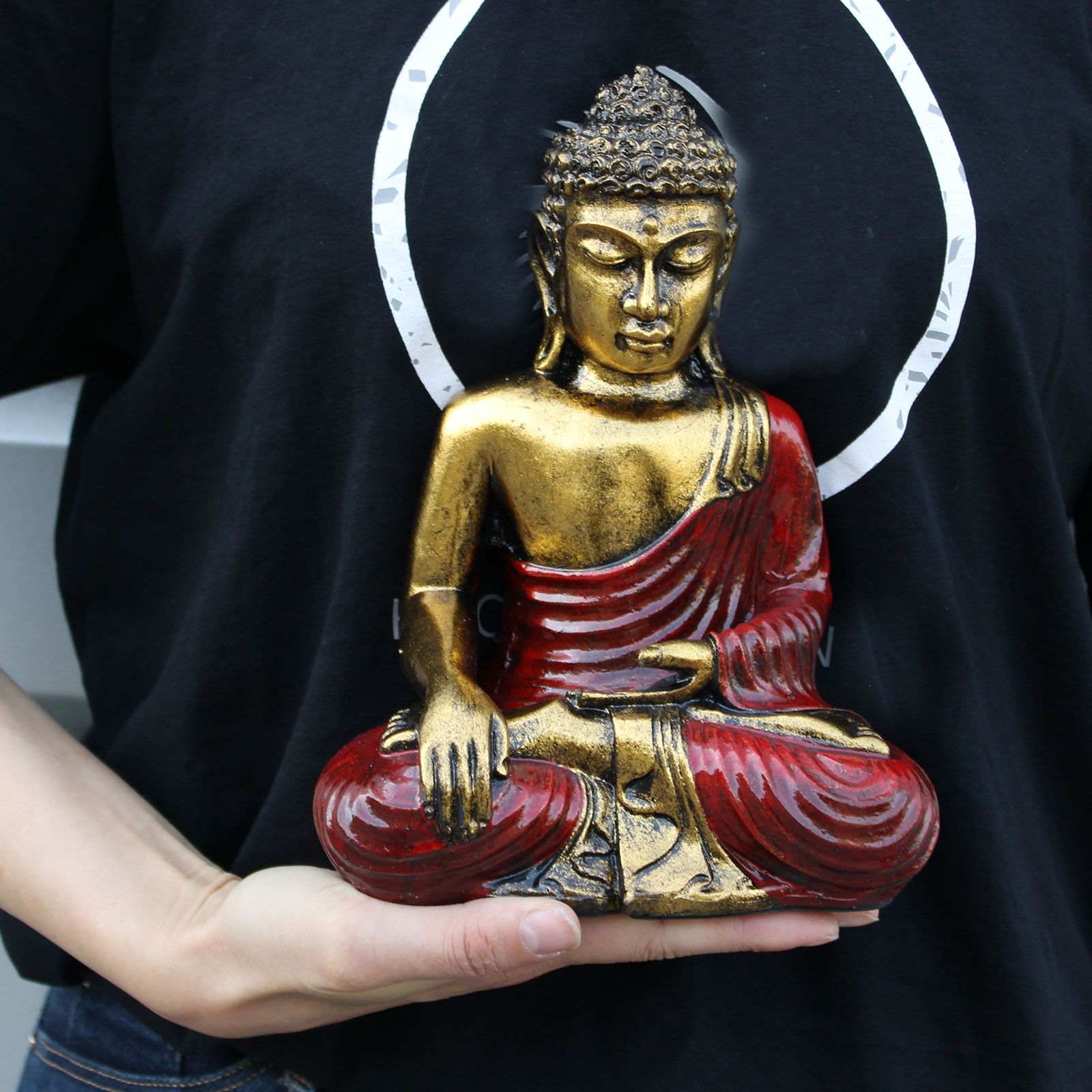 Red & Gold Buddha - Large - Image 5