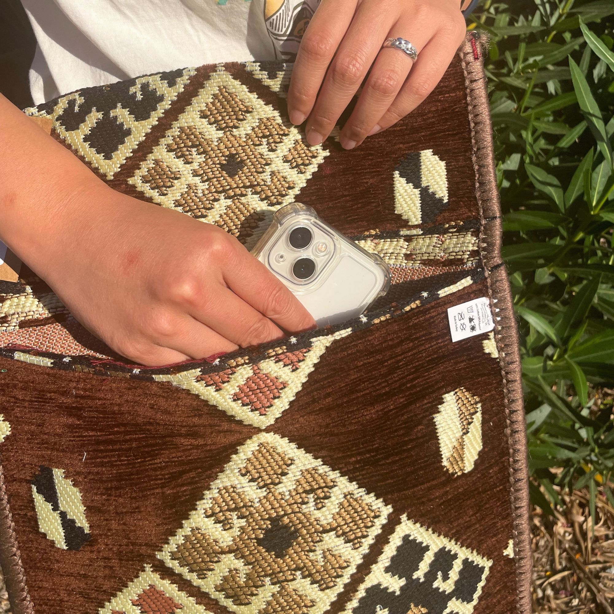 Chocolate Kilim Messenger Festival Bag - Image 5