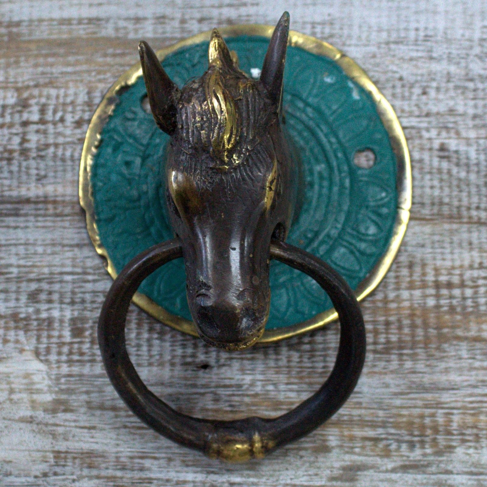 Brass Door Knocker - Horses Head - Image 2