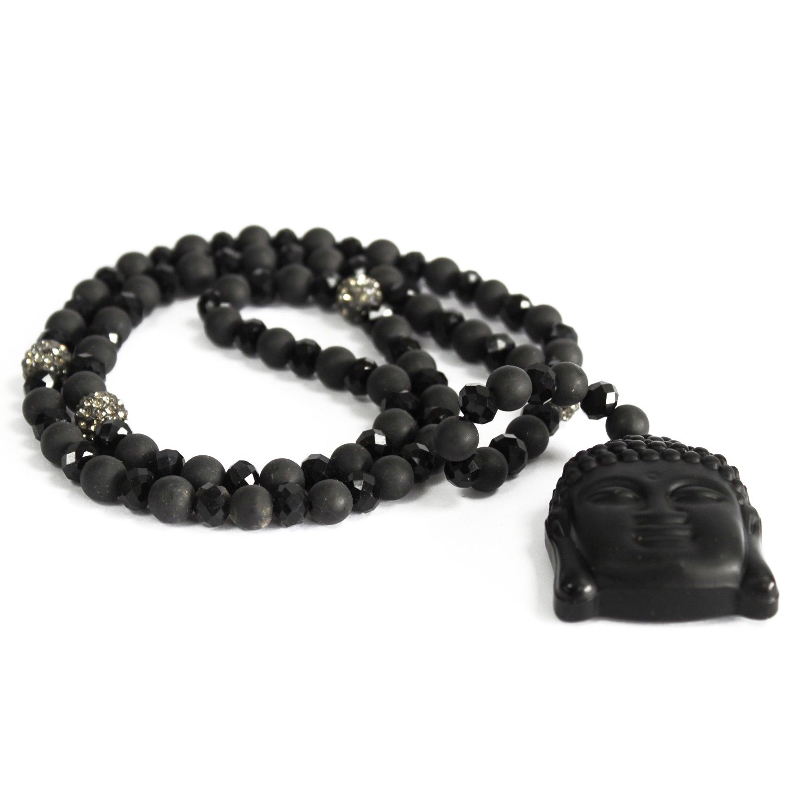 Buddha / Black Stone - Gemstone Necklace - Image 2