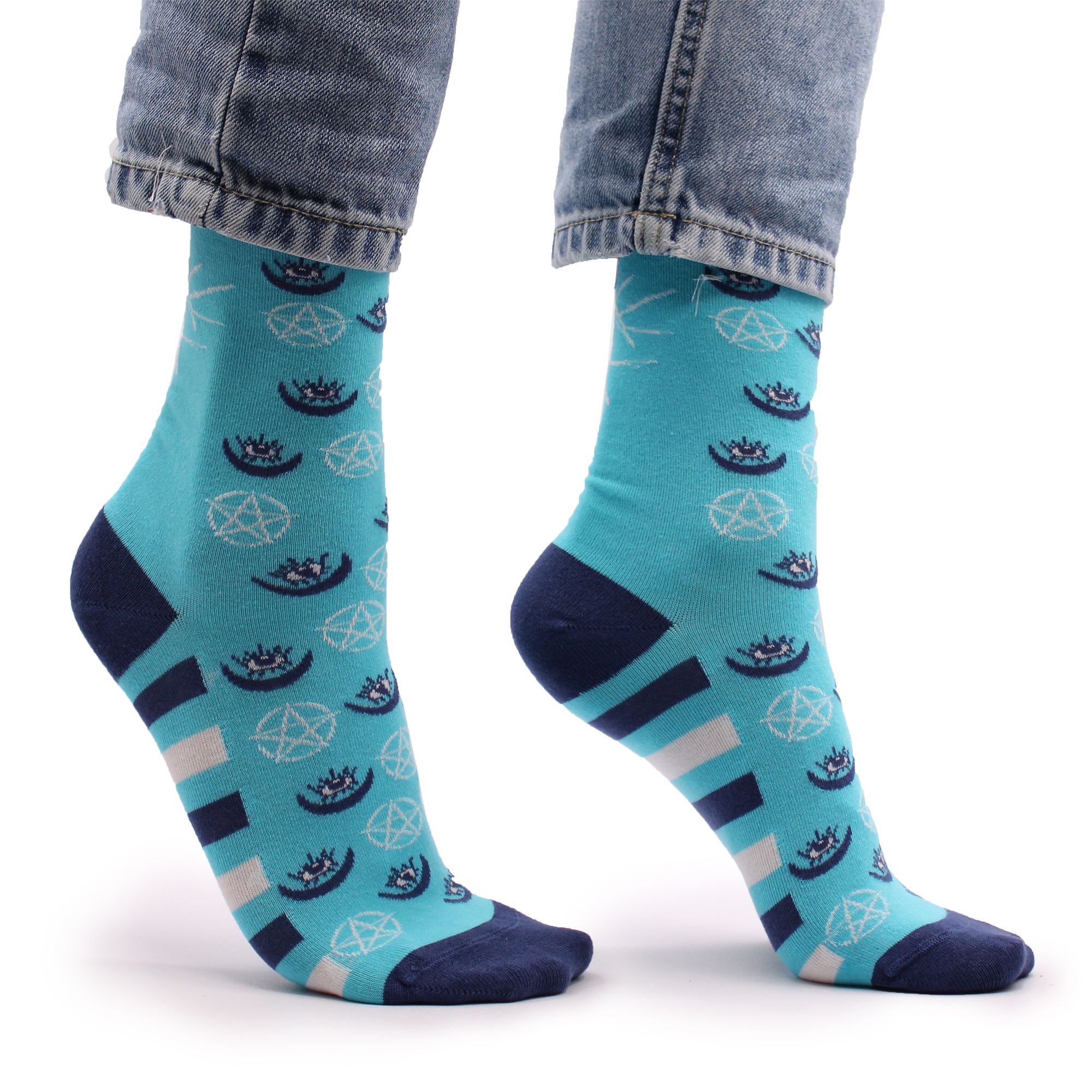 Hop Hare Bamboo Socks S/M - Pentagram and Evil Eye - Image 7